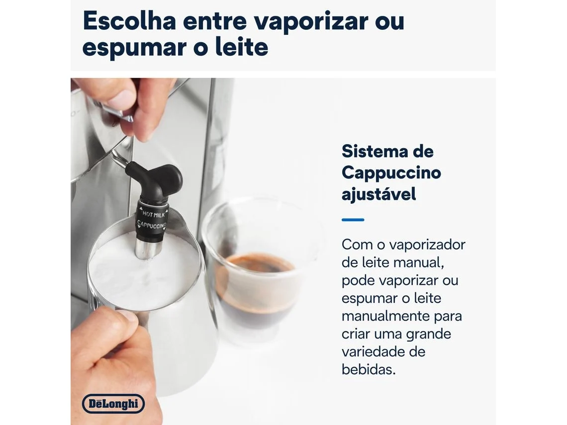 Cafetera DELONGHI Dedica Style EC685.M (15 bar - Gris)