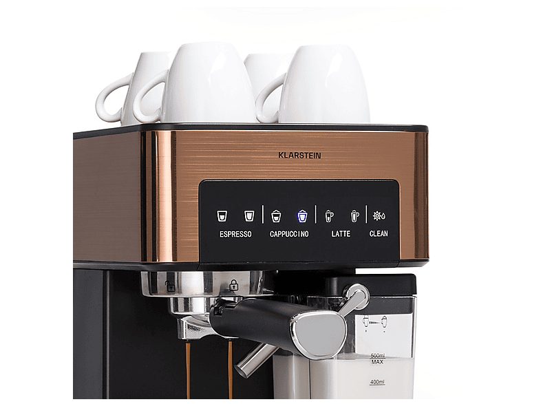 Cafetera espresso - KLARSTEIN Arabica Comfort, , 1350 W, Cobre Metálico