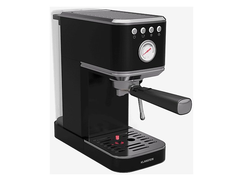 Cafetera espresso - KLARSTEIN SteelPresso Slim, , 1350 W, Negro