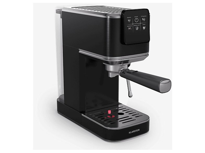 Cafetera espresso - KLARSTEIN SteelPresso Slim Touch, , 1350 W, Negro