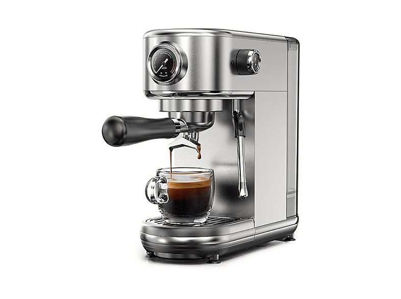 Cafetera espresso manual - HIBREW H10B, 20 bar, 1350 W, plata