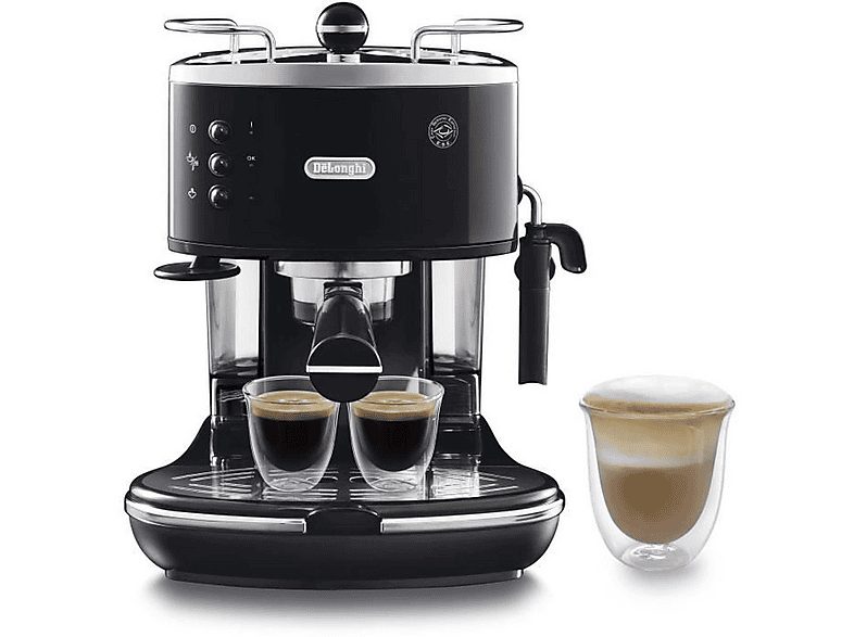 Cafetera express - DE LONGHI Icona Eco 311.BK, 15 bar, 1100,00 W, 2 tazas, Multicolor