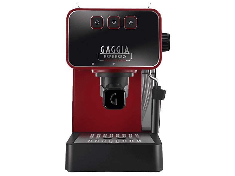 Cafetera express - GAGGIA ESPRESSO EVOLUTION, 15 bar, 1900 W, 2 tazas, Rojo