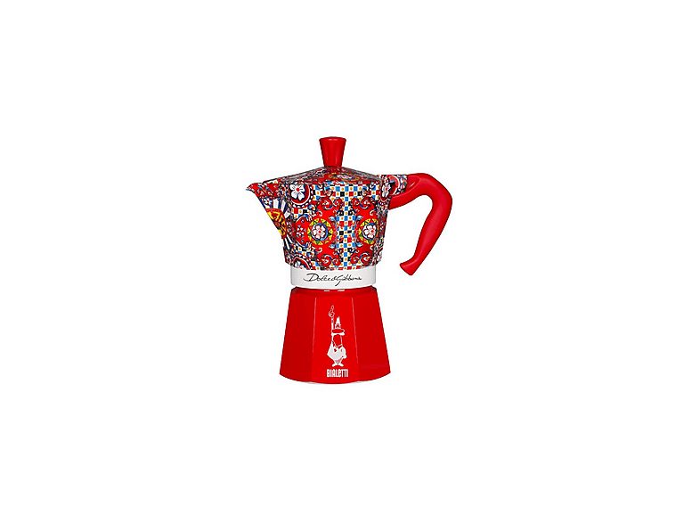 Cafetera italiana - BIALETTI 0005329, Aluminio, Azul, Rojo, Blanco