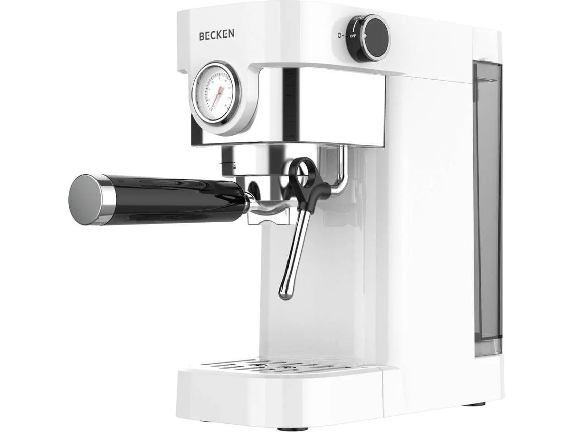 Cafetera Manual BECKEN BCMS9308 (20 bar - Café Molido - Blanco)