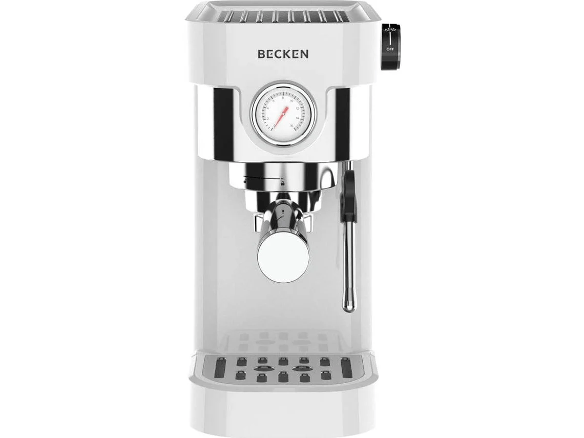 Cafetera Manual BECKEN BCMS9308 (20 bar - Café Molido - Blanco)