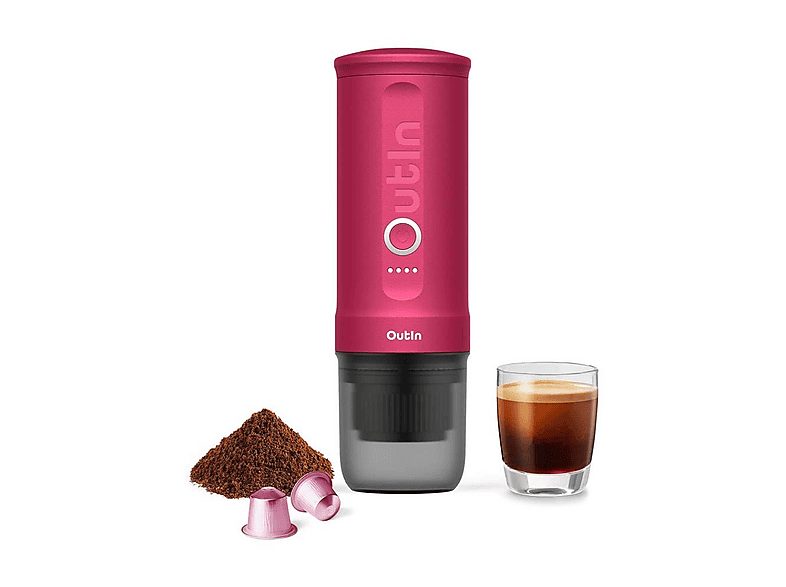 Cafetera portátil - Outin Outin Nano, 20 bar, 90 W, 5 tazas, PURPLE