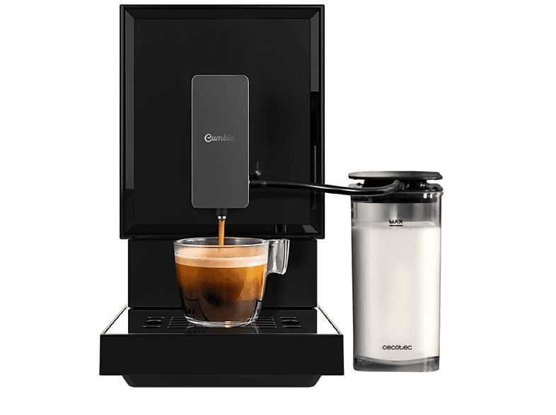 Cafetera superautomática - CECOTEC Cremmaet Latte, 19 bar, 1470 W, 1 tazas, Negro