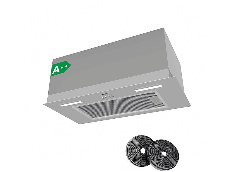 Campana de grupo filtrante - CIARRA VMS6926A, 3 velocidades, 650 m³/h, 599 mm, Plata