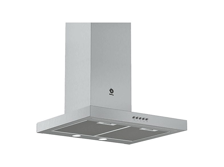 Campana decorativa - Balay 3BC065MX, 3 velocidades, 525 m³/h, 600 mm, Inox