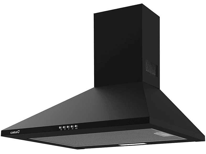 Campana decorativa - CATA Omega 600 BK/M, 3 velocidades, 645 m³/h, 60 cm, negro