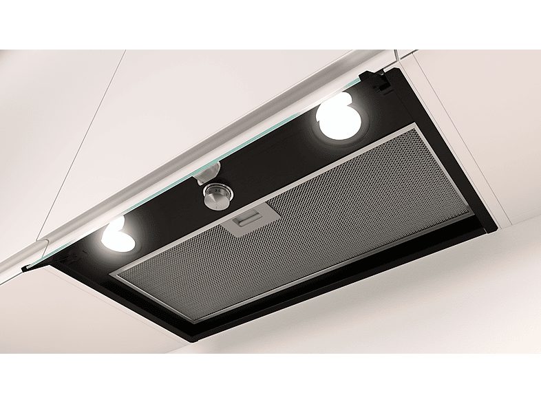 Campana grupo filtrante - Balay 3BD866MN, 3 velocidades, 620 m³/h, Visera de cristal, 59.4 cm, Negro