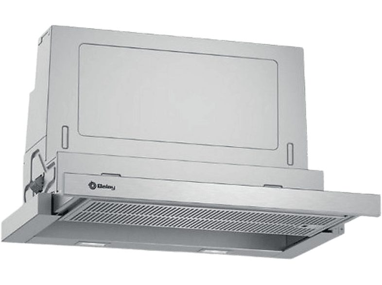 Campana telescópica - Balay 3BT267MX, 728 m³/h, 4 velocidades, 53 dB, Luces LED, 60 cm, Gris