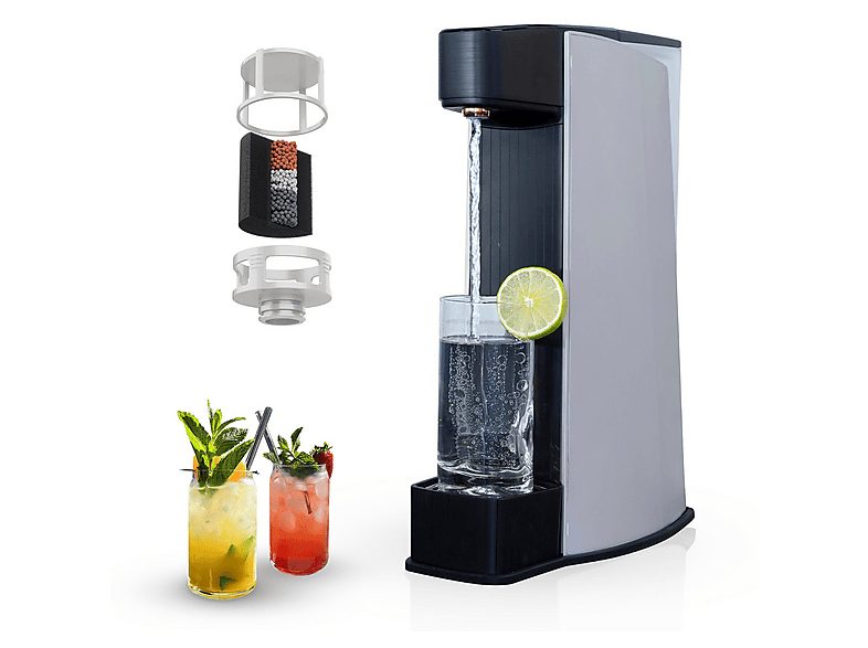 Carbonatador de agua - CARBON8 CARBON8 - Filtro que elimina el cloro, Cápsula de CO2 es fácilmente reemplazable