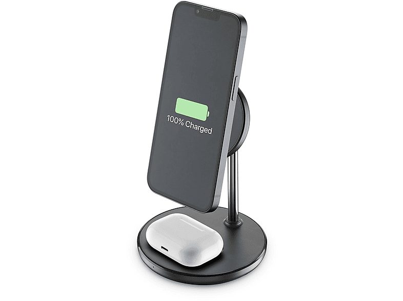 Cargador inalámbrico - CELLULARLINE MAGSF2IN11WIRK, 7.5 W, 0 puertos, Negro