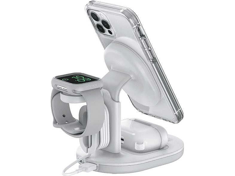 Cargador inalámbrico - OTTERBOX 3 en 1 MagSafe, blanco