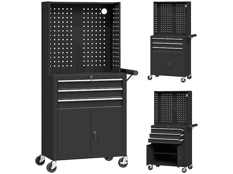 Carro de herramientas - HOMCOM B20-126V00BK