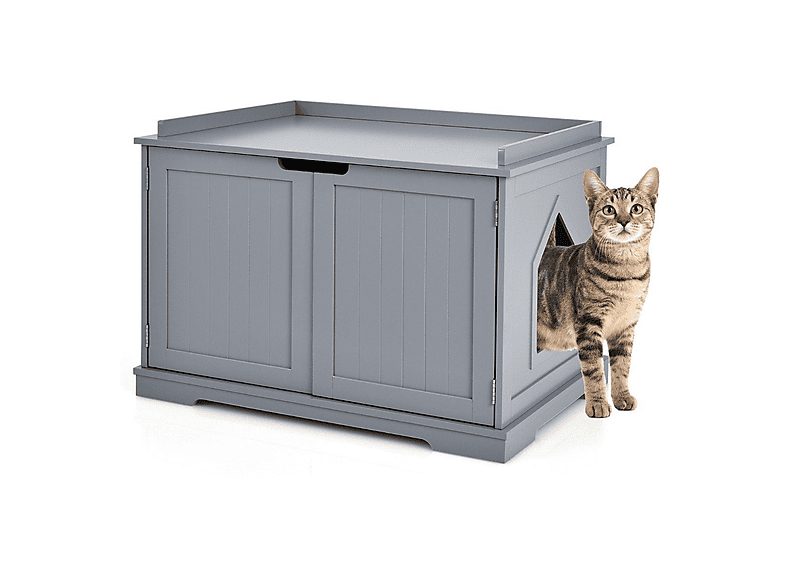 Casita para gatos - NORTHIO 72555, para Gato, Gris