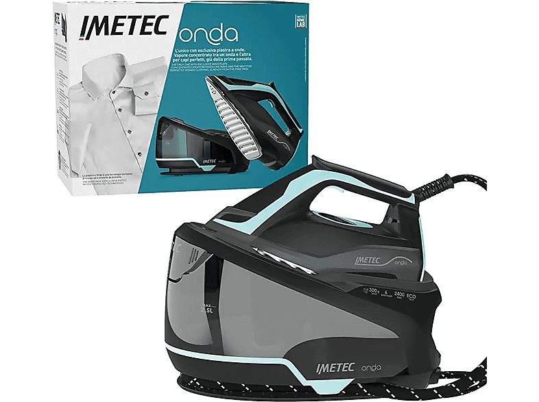 Centro de planchado - IMETEC 9028, 2,5 l, Negro