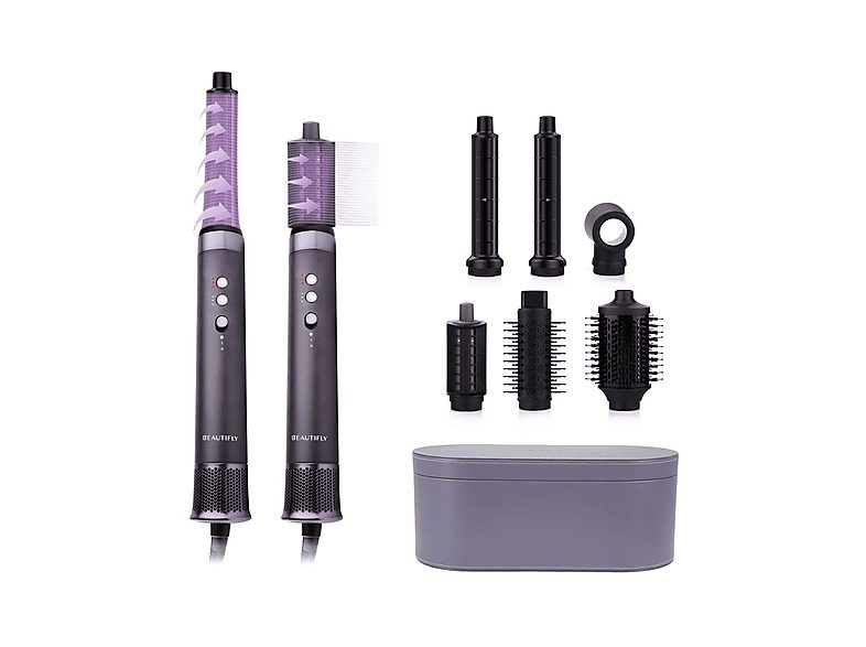 Cepillo de aire caliente  - Flow Pro Multi-Styler Hair Beautifly, Negro
