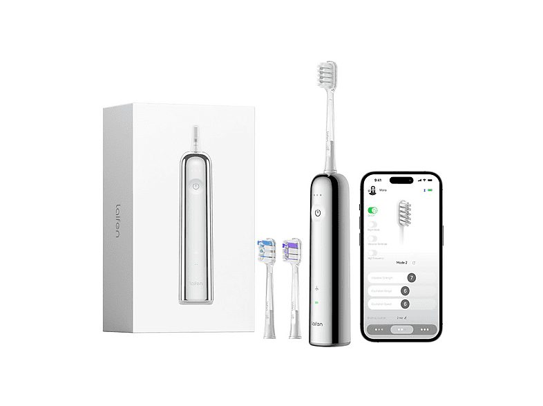 Cepillo eléctrico - LAIFEN Wave, 1 velocidades, Acero inoxidable, Transparente