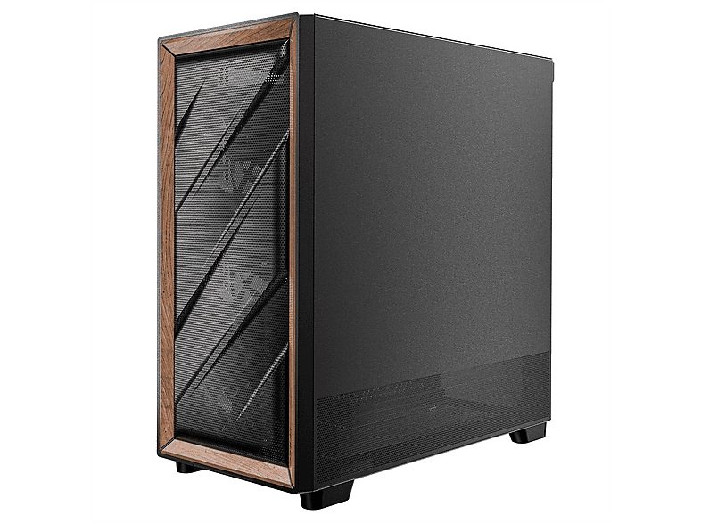 Chasis PC  - Flux Midi Tower E-atx ANTEC, Negro, Madera
