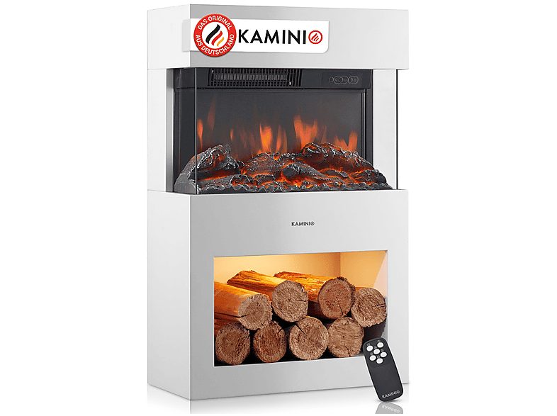 Chimenea eléctrica - KAMINIO HENRI, 1800 W , Blanco
