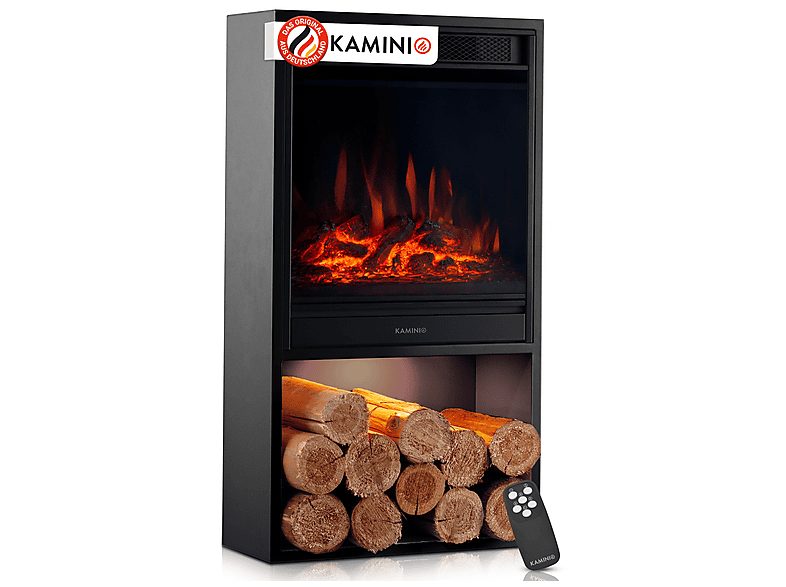 Chimenea eléctrica - KAMINIO HUGO, 1800 W , Negro