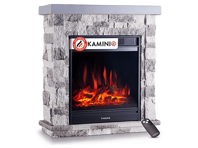 Chimenea eléctrica - KAMINIO JUAN, 1800 W , Gris