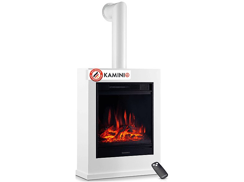Chimenea eléctrica - KAMINIO KALLE Pipe, 1800 W , Blanco