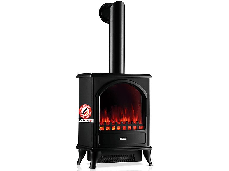 Chimenea eléctrica - KAMINIO LENI Pipe, 1800 W , Negro