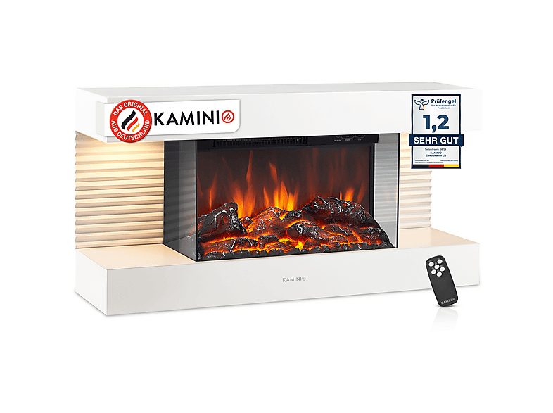 Chimenea eléctrica - KAMINIO LIZ, 1800 W , Blanco