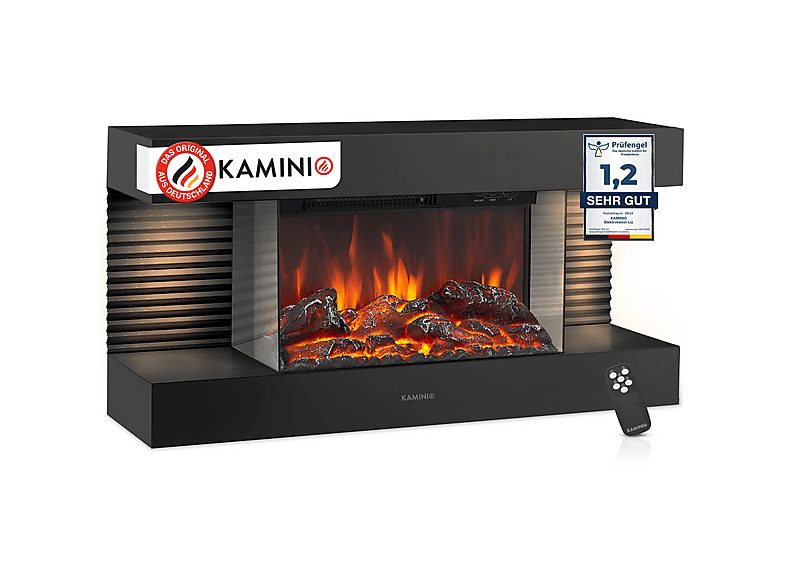 Chimenea eléctrica - KAMINIO LIZ, 1800 W , Negro