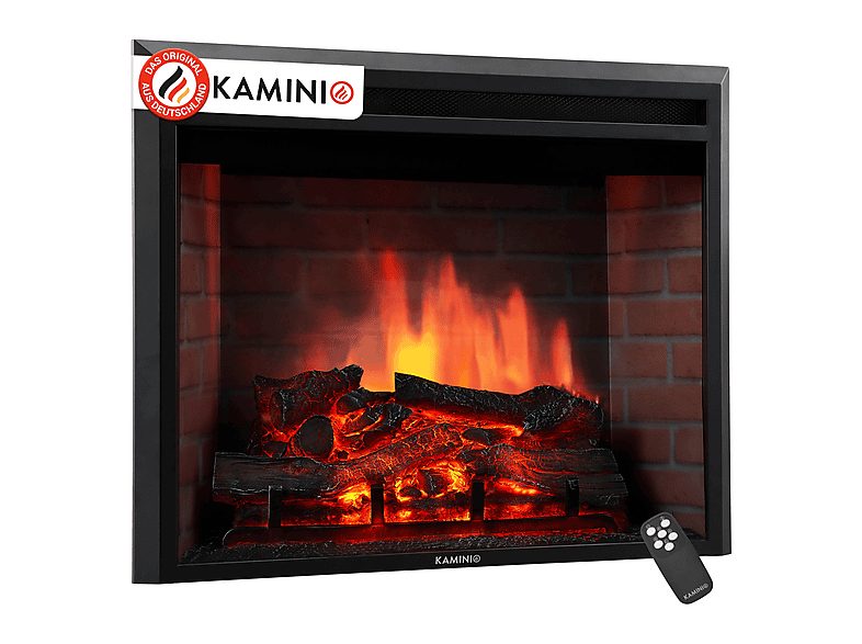 Chimenea eléctrica - KAMINIO LUCA 30, 1800 W , Negro