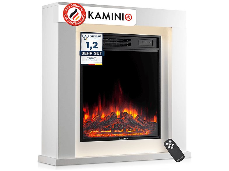 Chimenea eléctrica - KAMINIO MATTI 32, 1800 W , Blanco