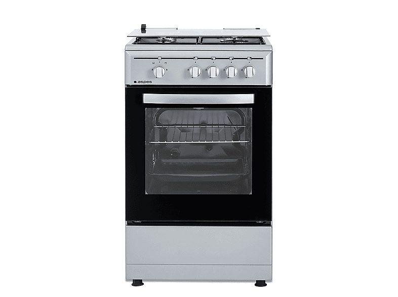 Cocina de gas  - AKG4501X ASPES, 4 zonas, 1 l, 49,8 cm, Inox