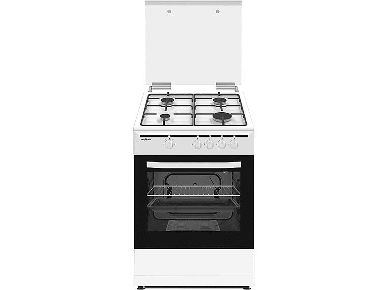 Cocina de gas  - CB55BN VITROKITCHEN, 4 zonas, 48 l, 50 cm, Blanco