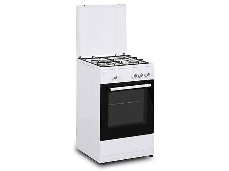 Cocina de gas  - CC56BWC INFINITON ELECTRONICS, 4 zonas, 50 l, 50 cm, Inox