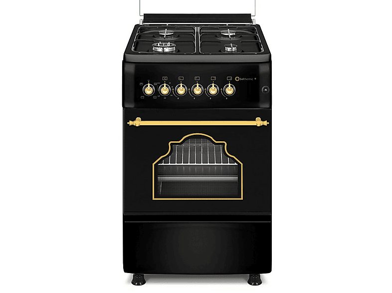 Cocina de gas  - F5s40e4rb SOLTHERMIC, 60 l, 50 cm, Negro