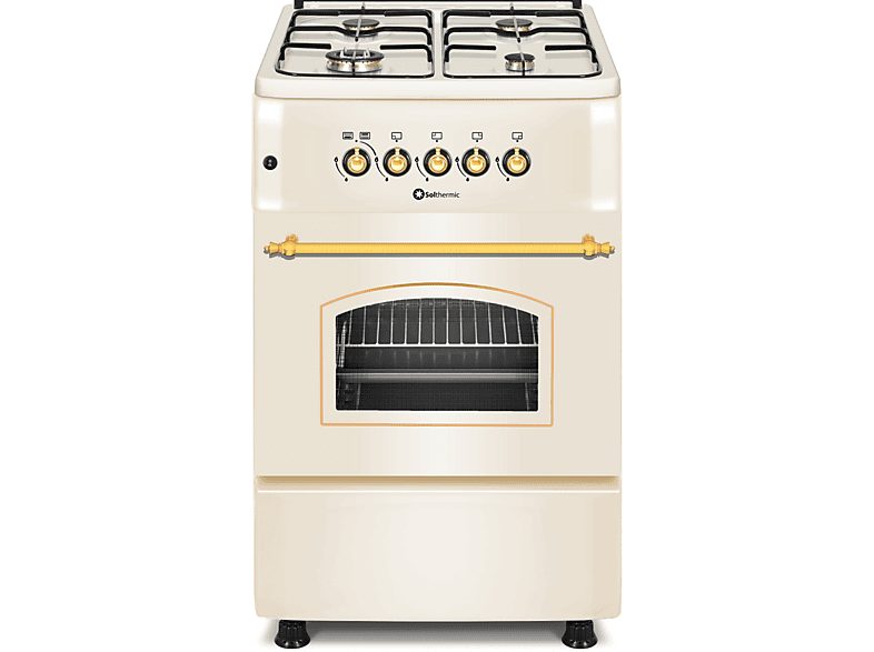 Cocina de Gas  - F5S40G2C SOLTHERMIC, ES zonas, 50 cm, Crema