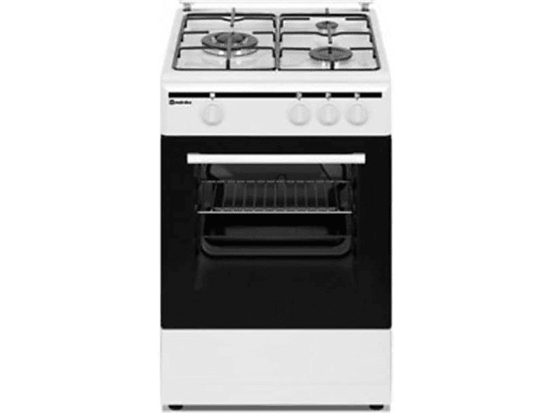 Cocina de gas + Horno eléctrico  - G130W       BUT MEIRELES, 3 zonas, 50,0 l, 500 mm, Gris