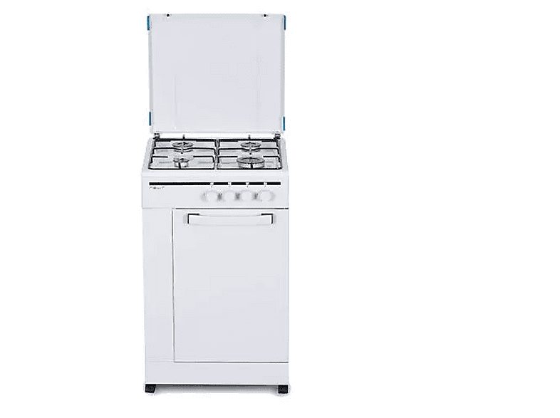 Cocina de gas  - NVR-CB4P NEVIR, 4 zonas, 1 l, 500 mm, Blanco