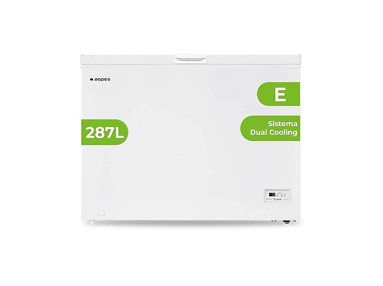 Congelador horizontal - ASPES ACH3001EDC, 0,64 l, 850 mm, Blanco
