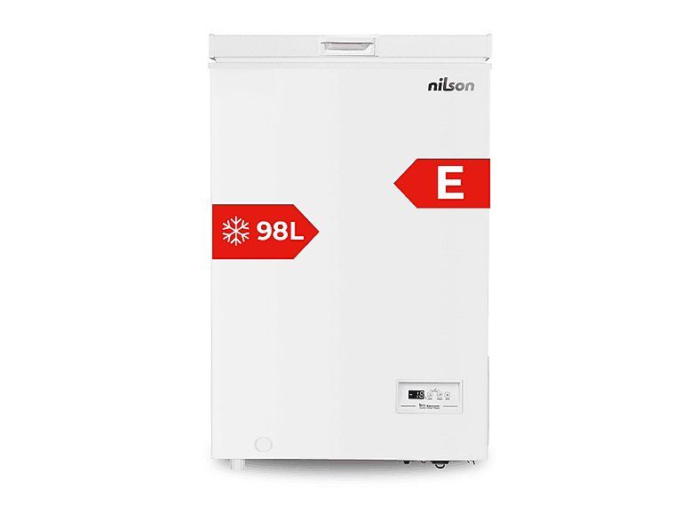Congelador horizontal - NILSON NCH1001EDC, 98 l, 85 cm, Blanco