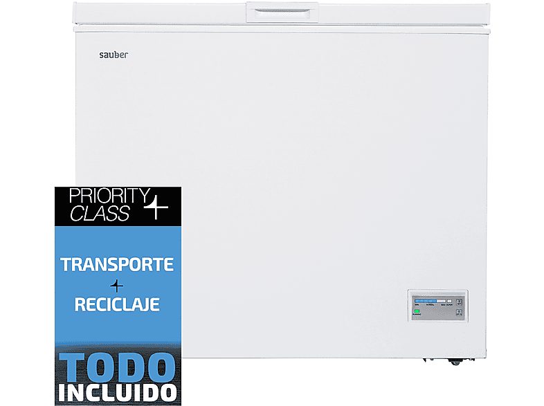 Congelador horizontal - SAUBER SERIE 5-CH25124WH, 246 l, 84,5 cm, Blanco