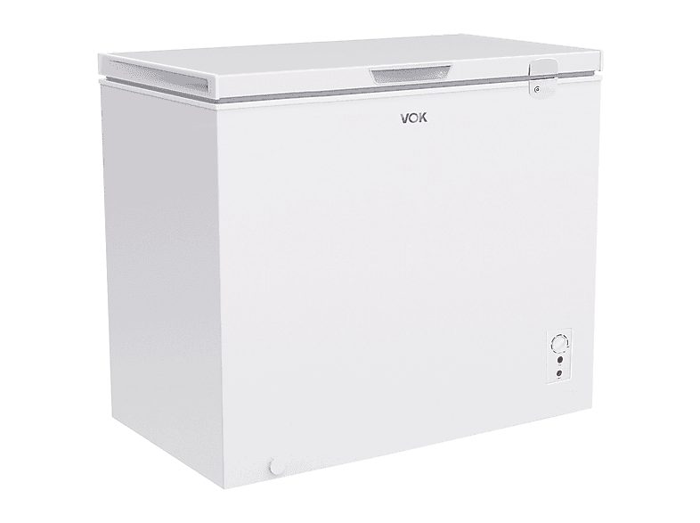 Congelador horizontal - VOK EVF-291CDEW, Capacidad 291 l, Función dual, Cerradura, 83,5 cm, Blanco