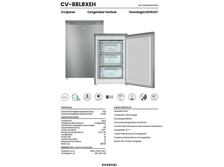 1:congelador-vertical-infiniton-cv-88l8xeh-85-l-845-cm-inox-1.jpg|2:congelador-vertical-infiniton-cv-88l8xeh-85-l-845-cm-inox-2.jpg|3:congelador-vertical-infiniton-cv-88l8xeh-85-l-845-cm-inox-3.jpg|4:congelador-vertical-infiniton-cv-88l8xeh-85-l-845-cm-in