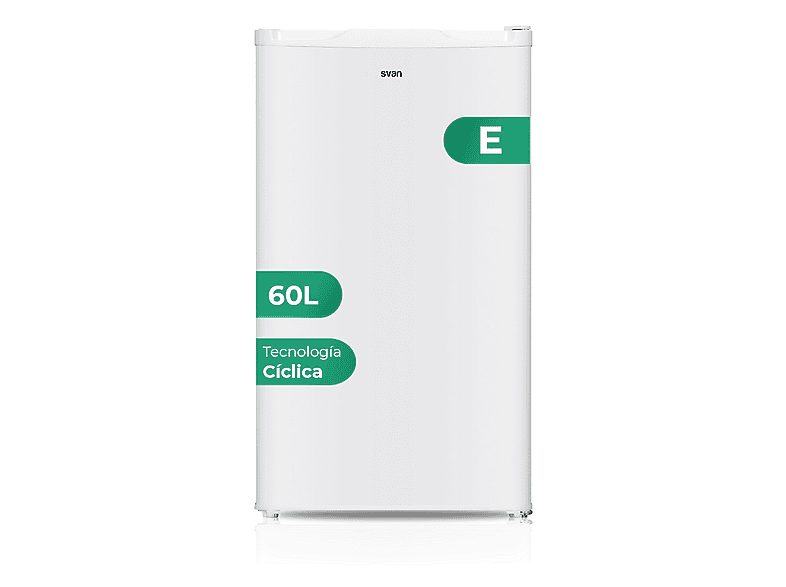 Congelador vertical - SVAN SCV85502E, 60 l, 84,5 cm, Blanco