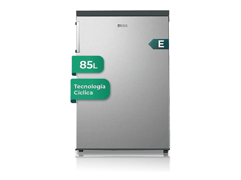 Congelador vertical - SVAN SCV855500EX, 85 l, 845 mm, Inox