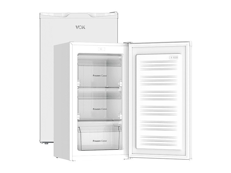 Congelador vertical - VOK EVF-63TDEW, 82,5 cm, Blanco